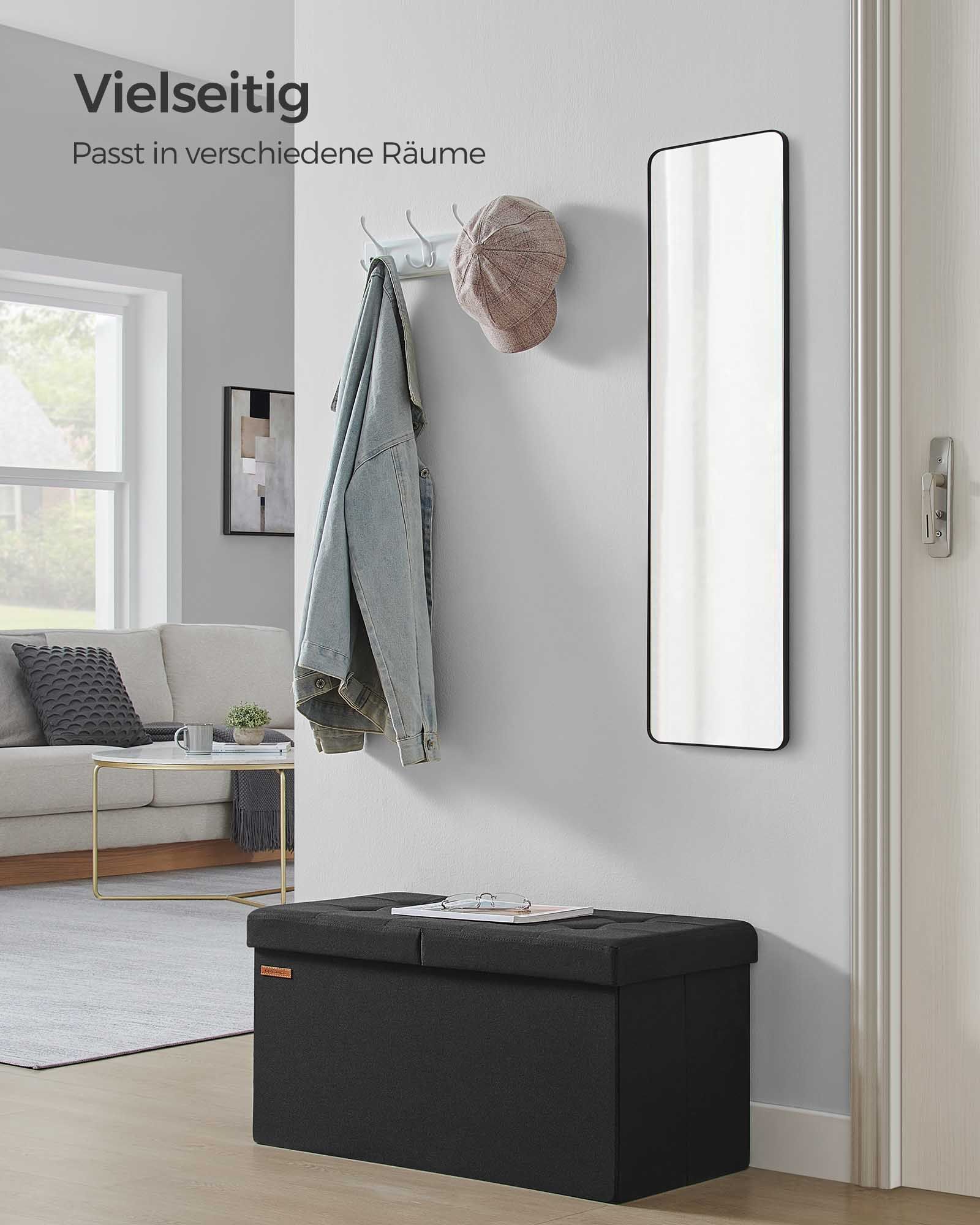 Bank - mit Speicherplatz - 38 × 76 × 38 cm - Tinte -Black