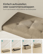 Bank - mit Speicherplatz - 38 × 76 × 38 cm - Camelbruin