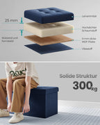 Sofa - mit Stauraum - 38 × 76 × 38 cm - Nachtblau