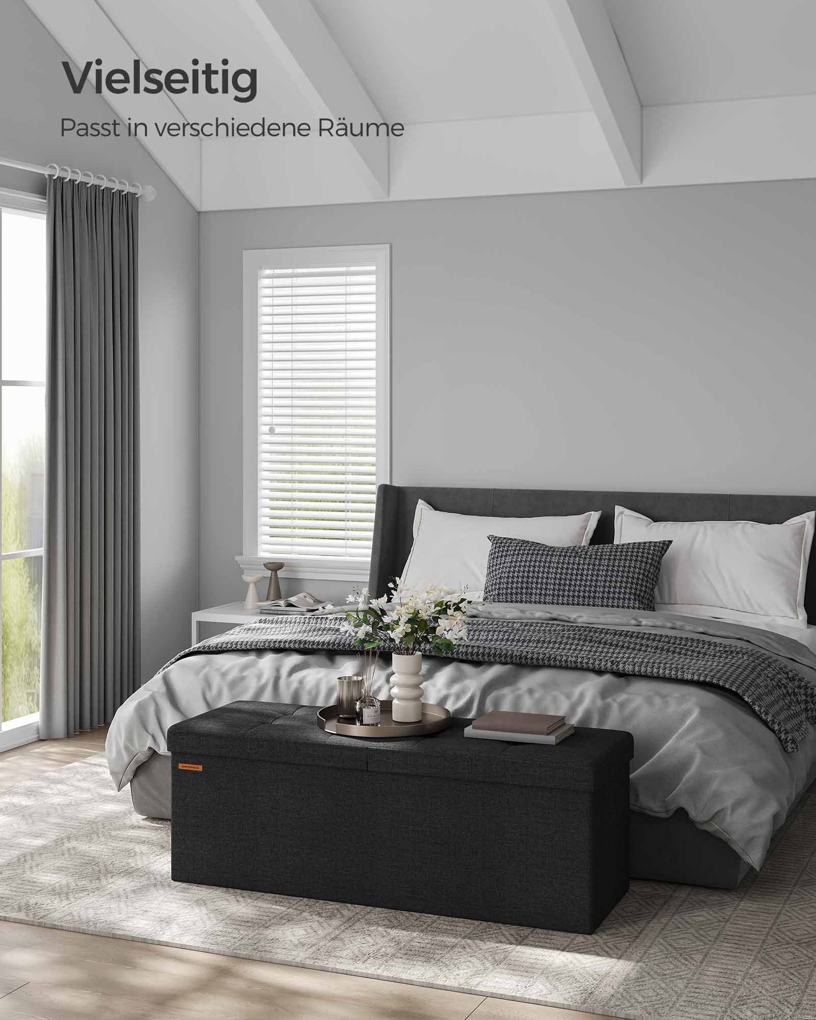Sofa - mit Speicherplatz - 38 × 110 × 38 cm - Tintenschwarz