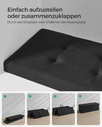 Sofa - mit Speicherplatz - 38 × 110 × 38 cm - Tintenschwarz