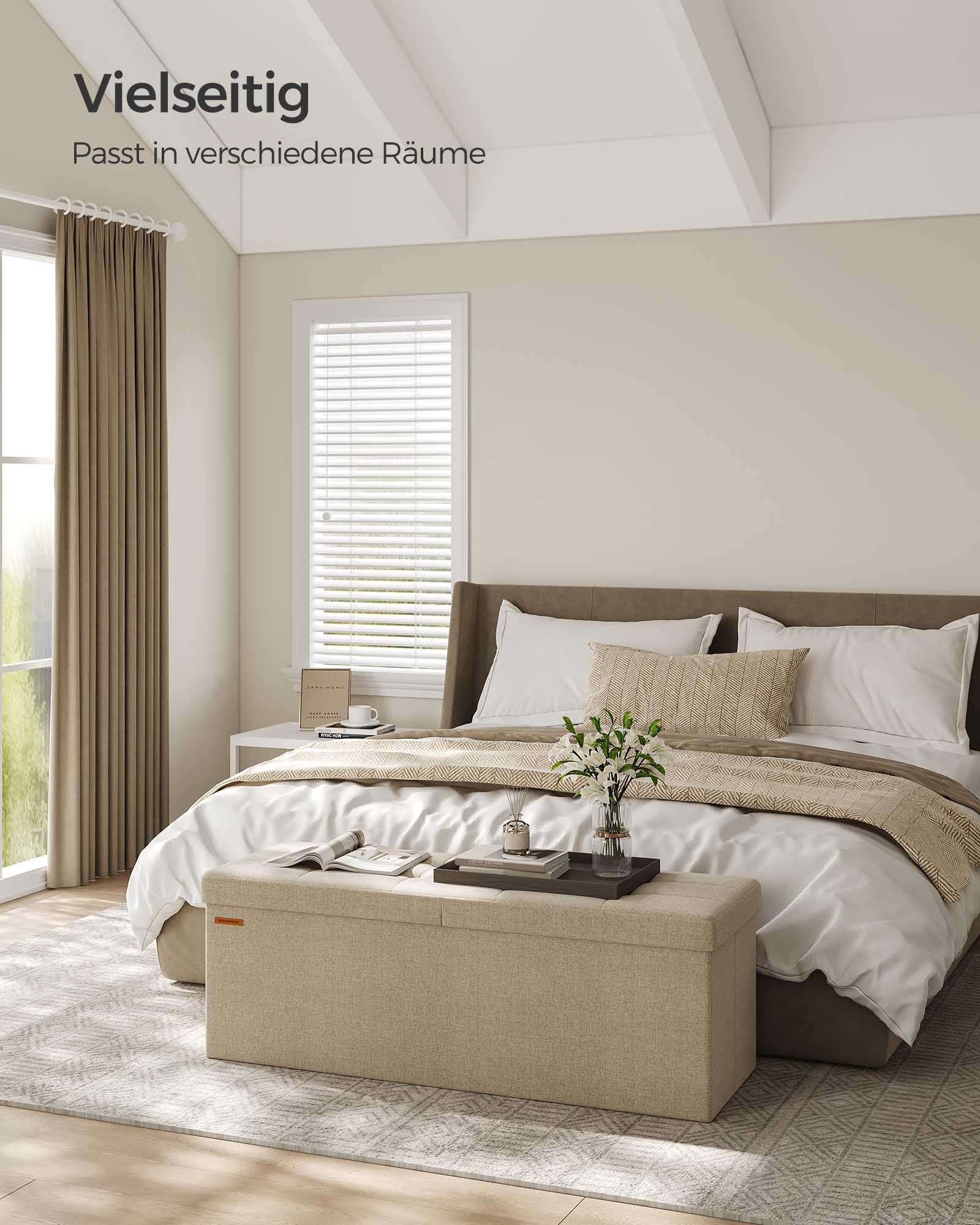 Sofa - mit Stauraum - 38 × 110 × 38 cm - Kamelbraun
