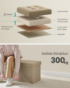 Sofa - mit Stauraum - 38 × 110 × 38 cm - Kamelbraun