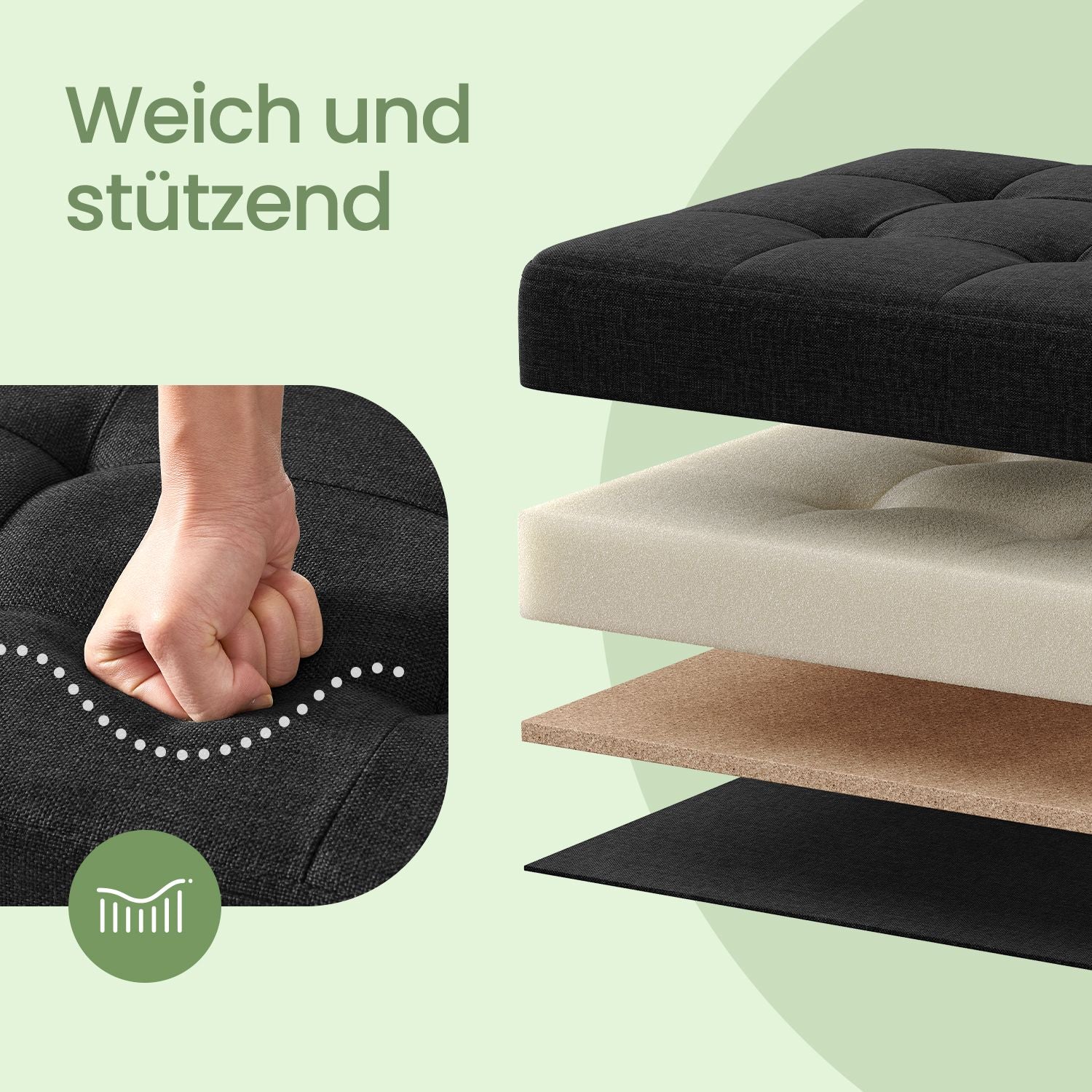 Sofa mit Stauraum - Sitzbox - faltbar - Mehrere Farben