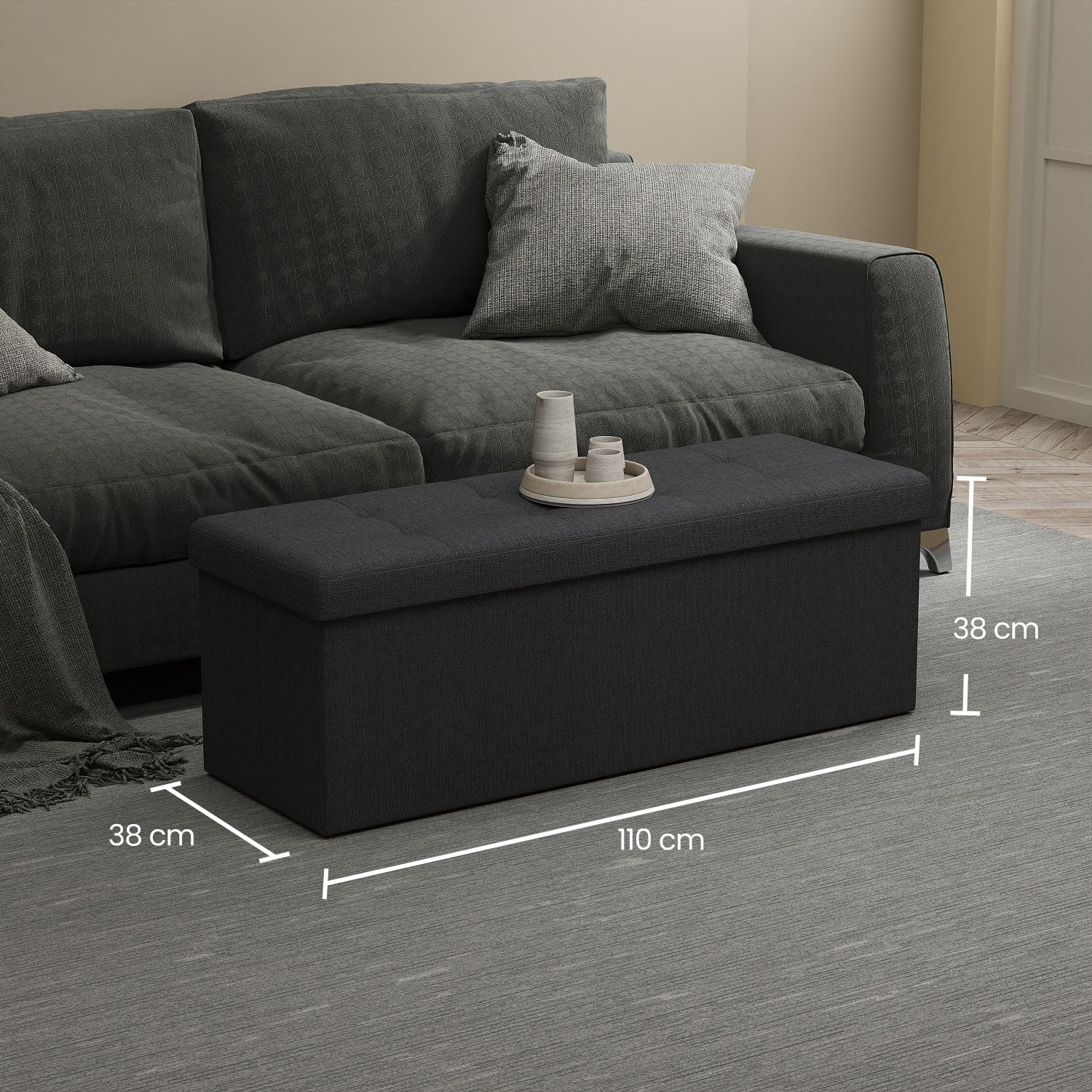 Sofa mit Stauraum - Sitzbox - faltbar - Mehrere Farben