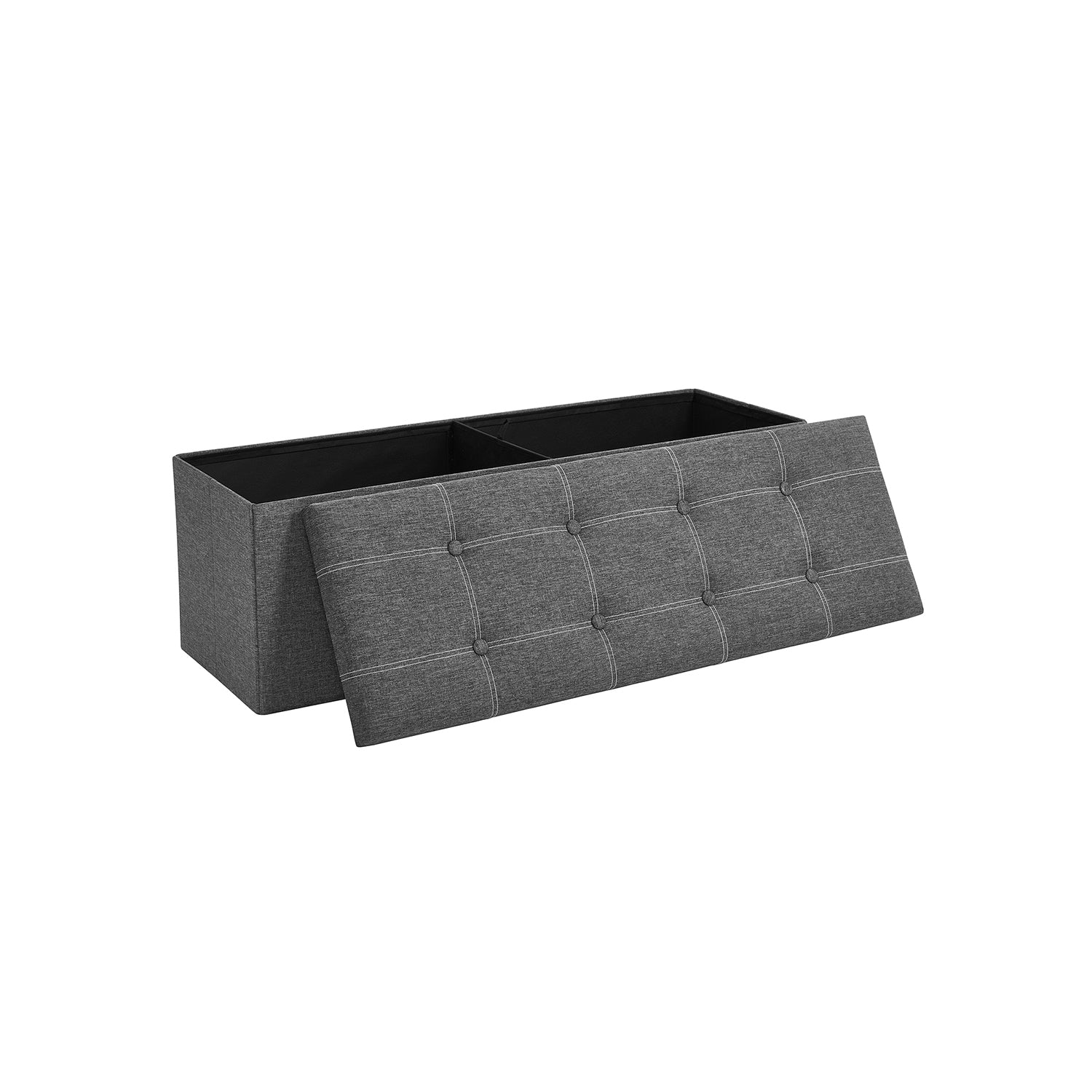 Aufbewahrungsbank - Sitzbox - faltbare - Lastkapazität 300 kg - hellgrau
