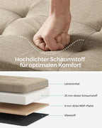 Sofa - 110 cm - faltbar mit Speicherplatz - Leichtes Taupe