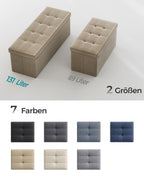 Sofa - 110 cm - faltbar mit Speicherplatz - Leichtes Taupe