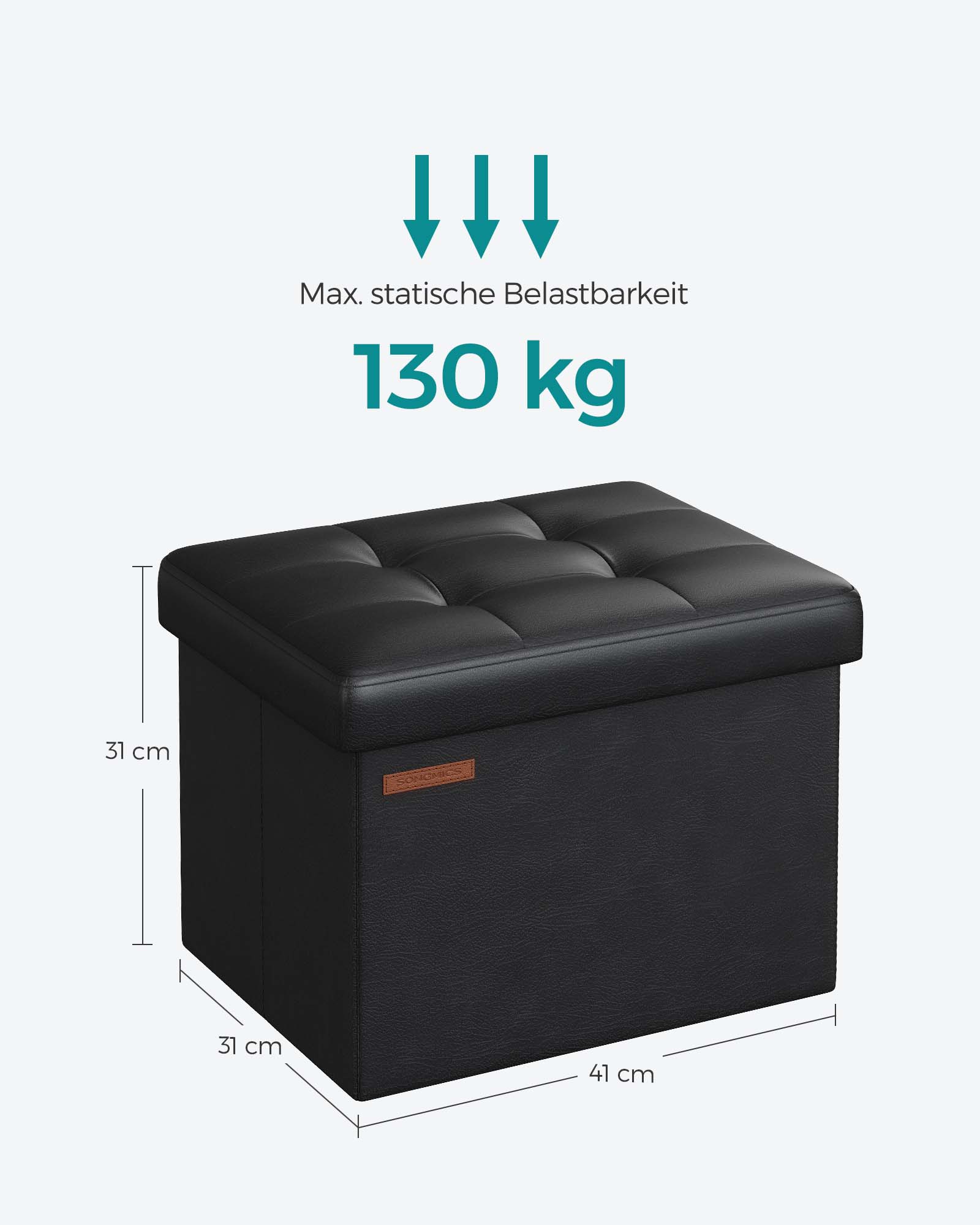 Faltbares Sofa mit Speicherplatz 41 cm Tinte -Black
