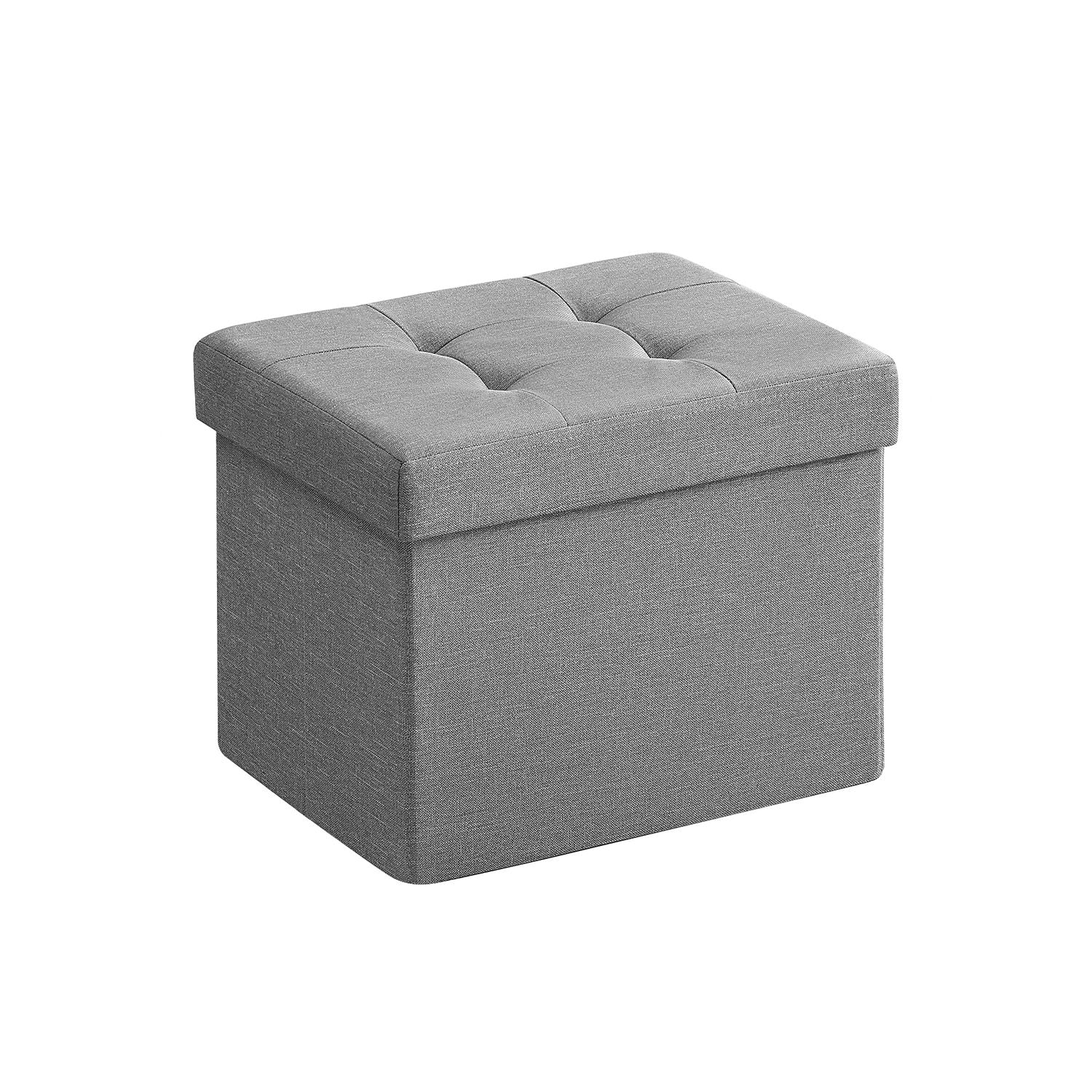 Bank - 41 cm - mit Stauraum - hellgrau