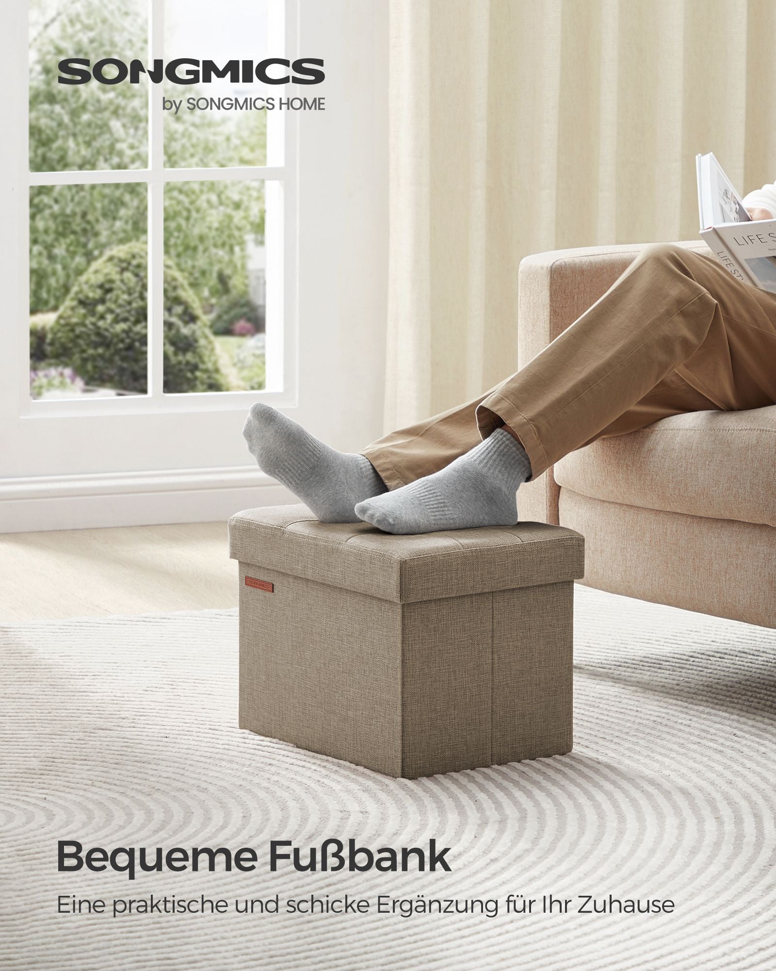 Bank - mit Speicherplatz - Leichtes Taupe