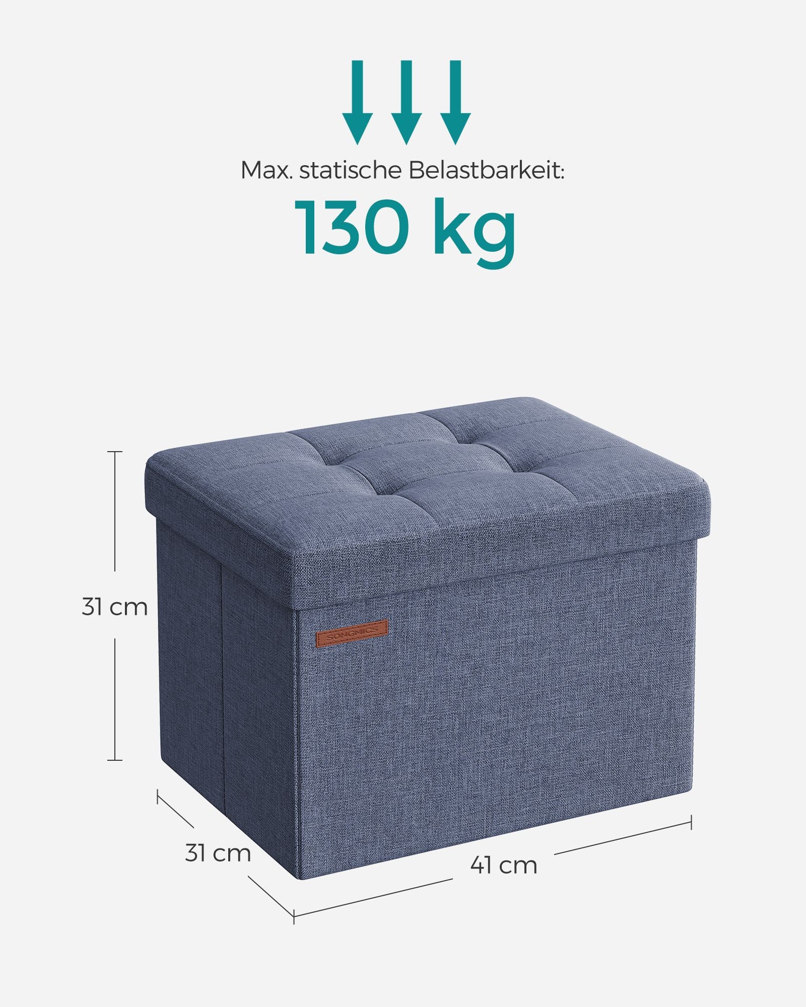 Sofa - mit Stauraum - helles Denimblau