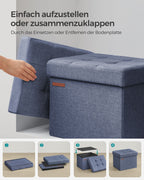Sofa - mit Stauraum - helles Denimblau