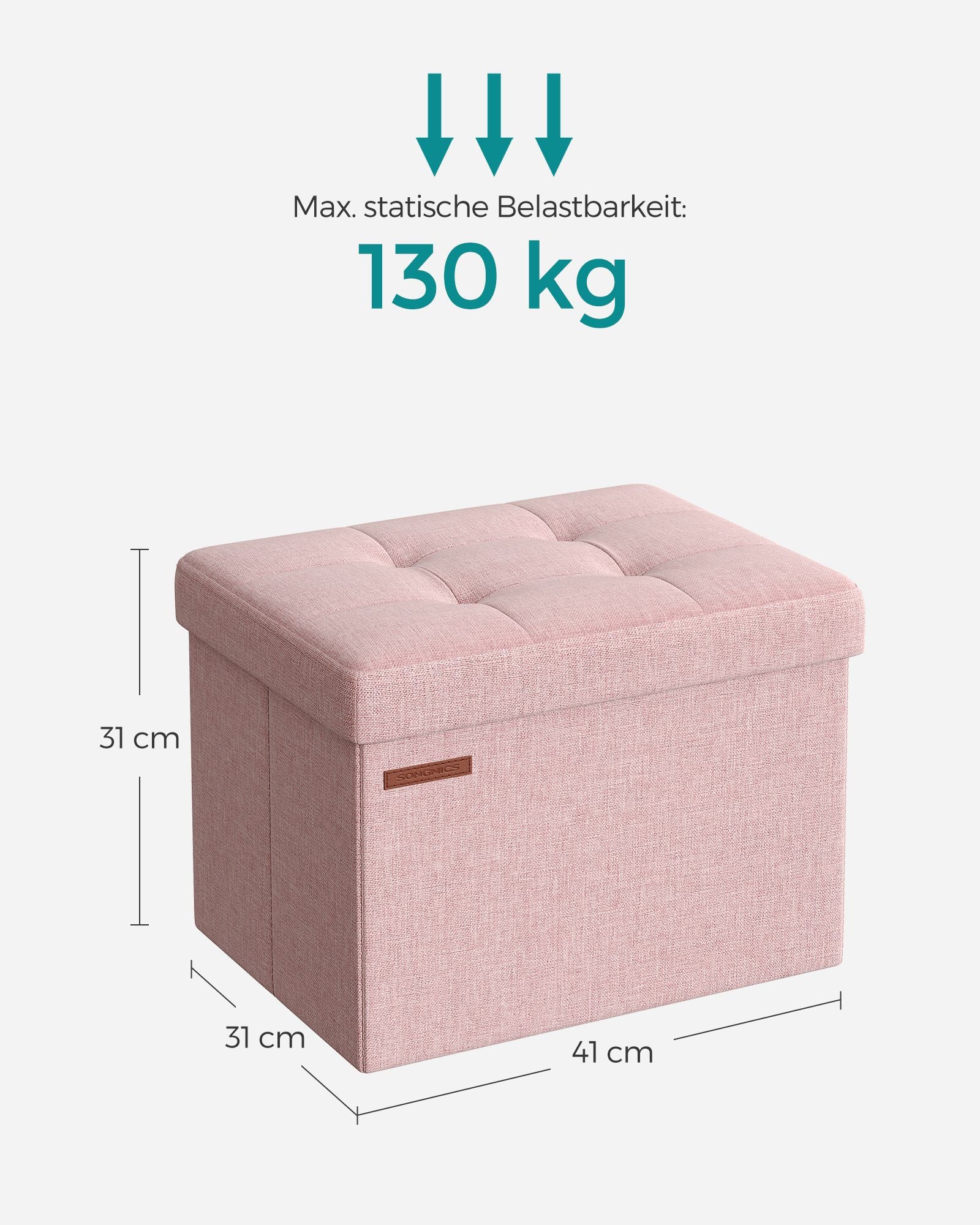 Bank - mit Stauraum - Pastellrosa