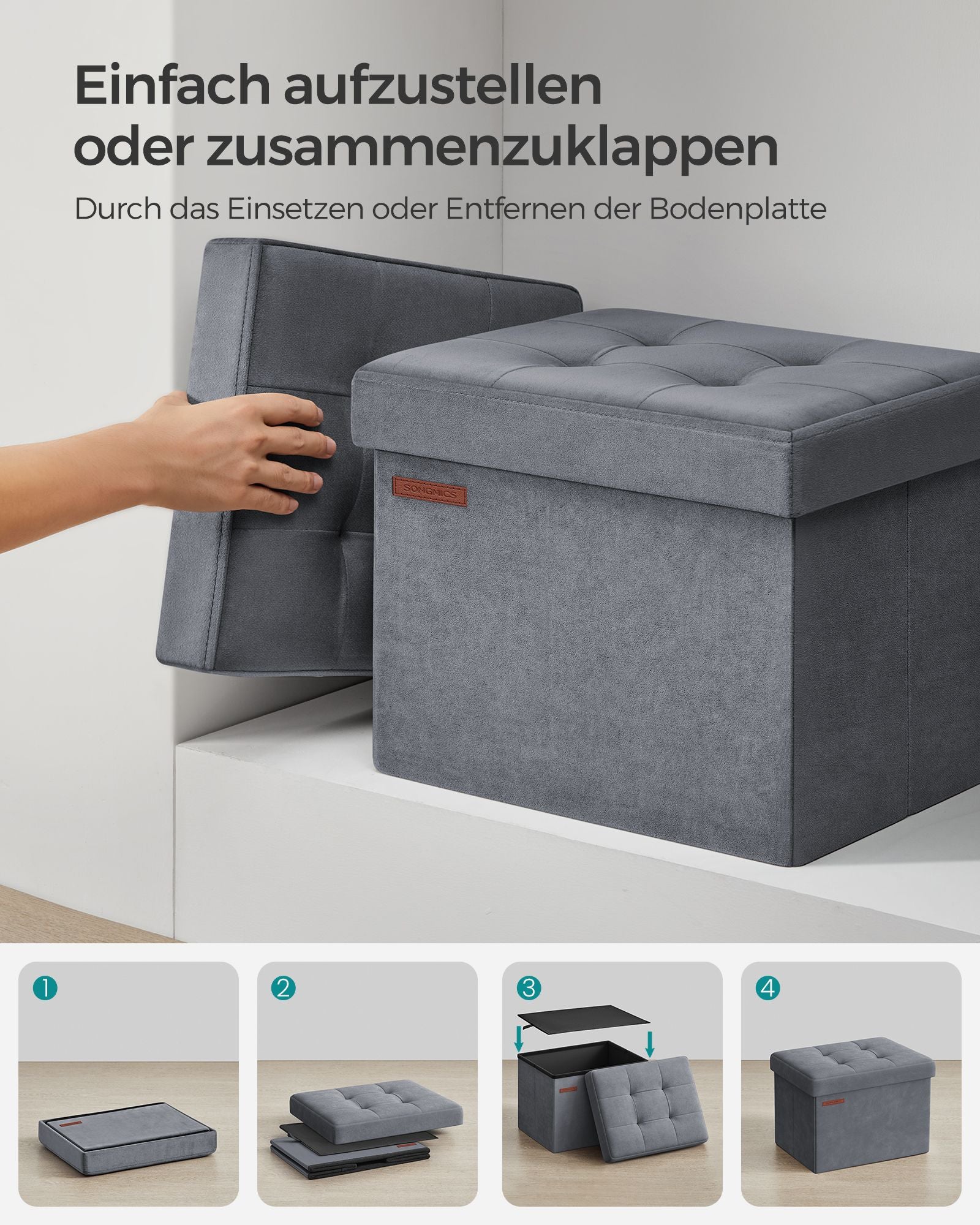 Bank - mit Stauraum - Van Vuweel - für die Halle - LEIRGRIJS