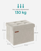 Stuhl - mit Speicherplatz - 31 × 41 cm - bis zu 130 kg