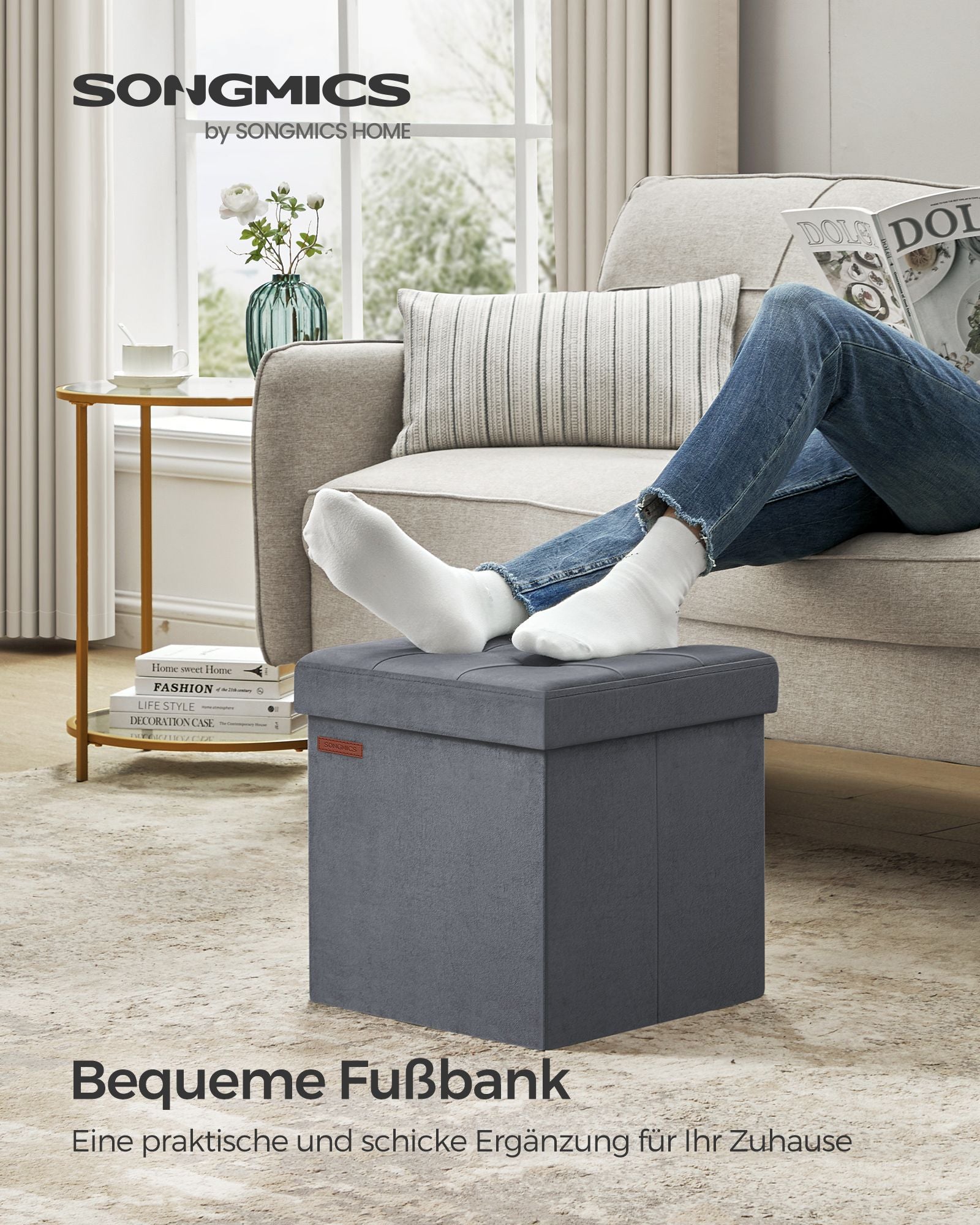 Bank - mit Stauraum - Van Leigrijs Vuweel