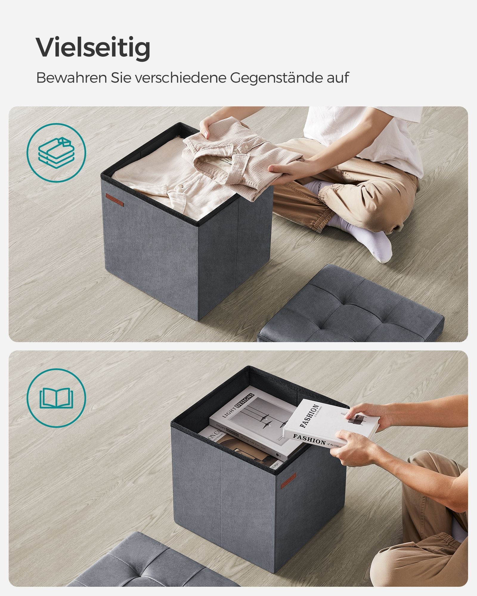 Bank - mit Stauraum - Van Leigrijs Vuweel
