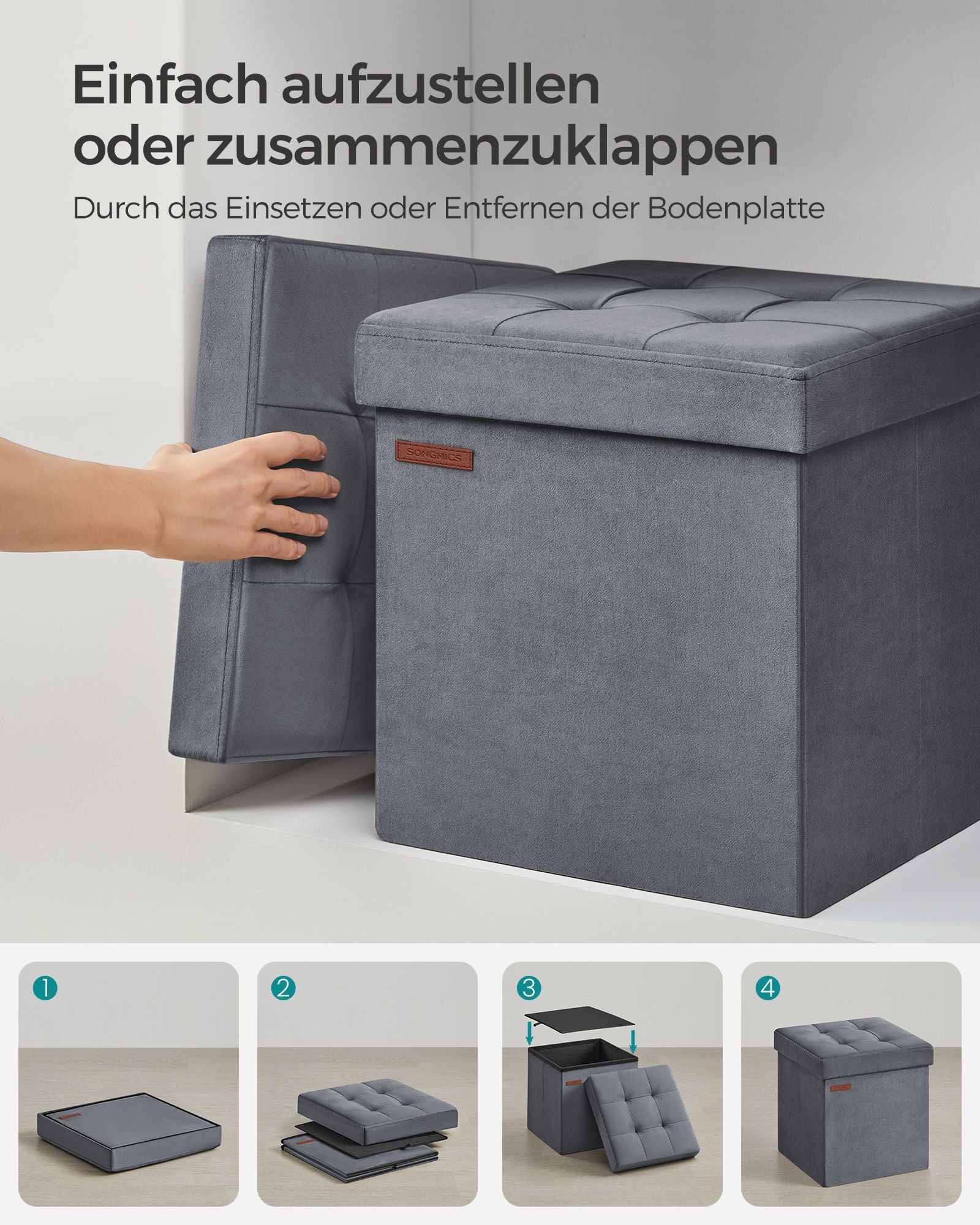 Bank - mit Stauraum - Van Leigrijs Vuweel