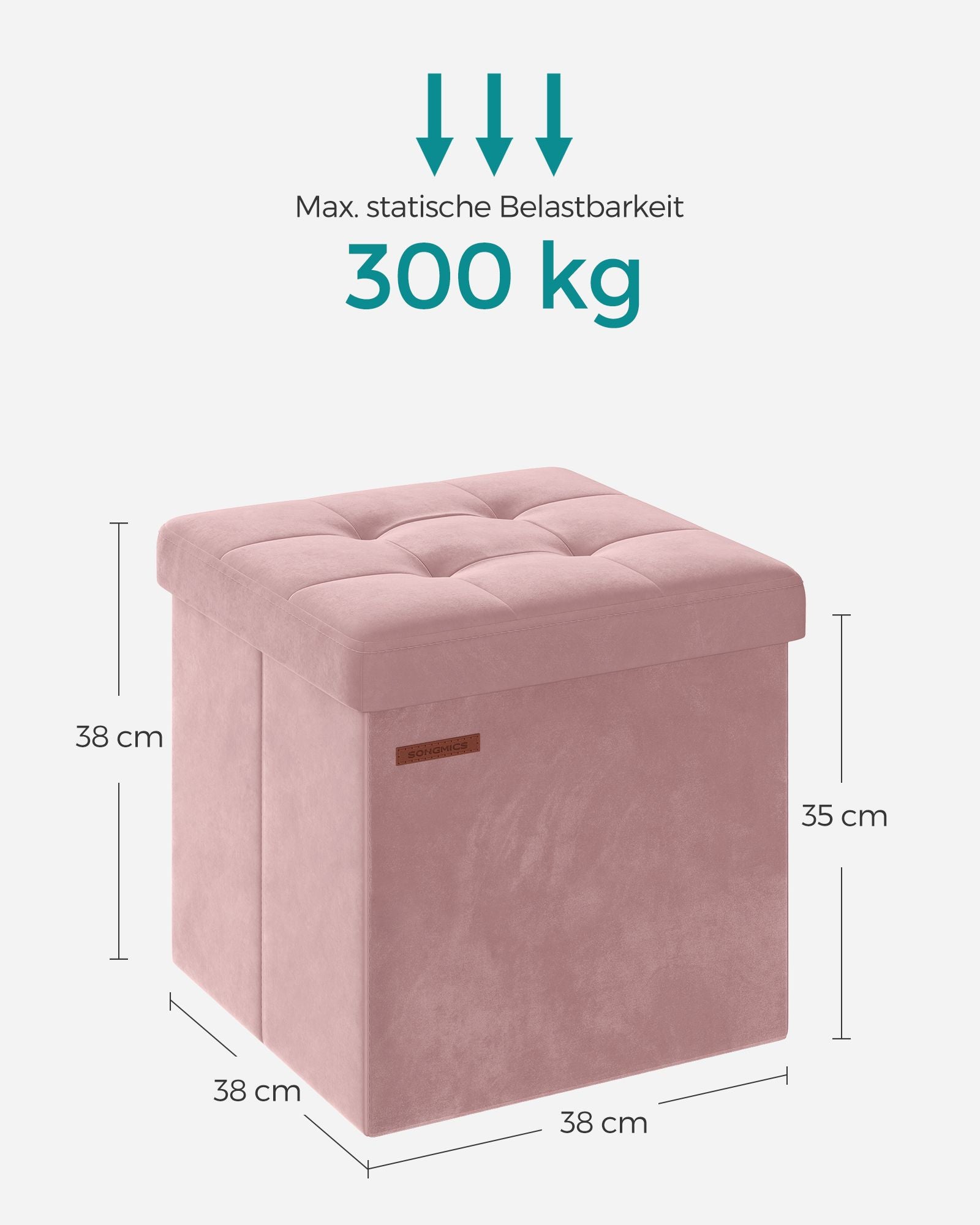 Bank - mit Stauraum - für Hall - Pastellrosa