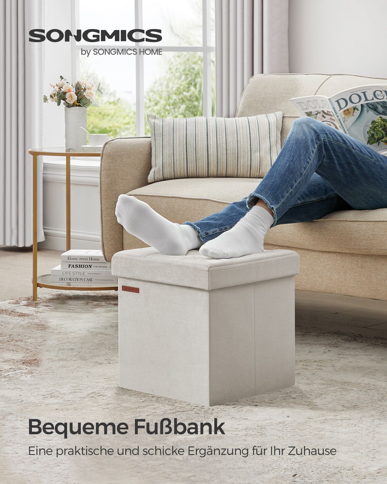 Sofa - mit Speicherplatz - Samt - 38 × 38 × 38 cm