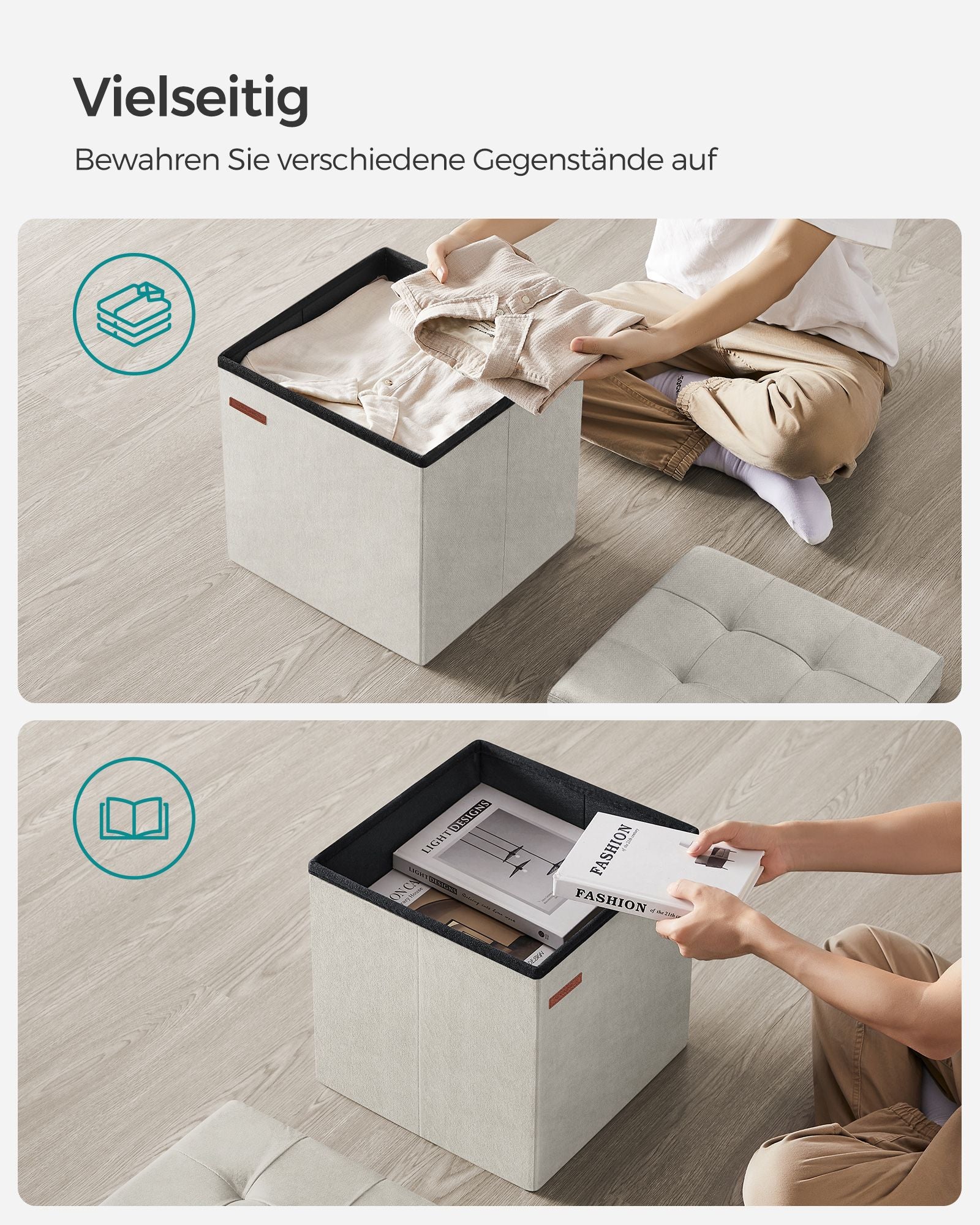 Sofa - mit Speicherplatz - Samt - 38 × 38 × 38 cm
