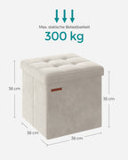 Sofa - mit Speicherplatz - Samt - 38 × 38 × 38 cm