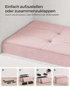 Bank - mit Stauraum - bis zu 300 kg - Pastellrosa