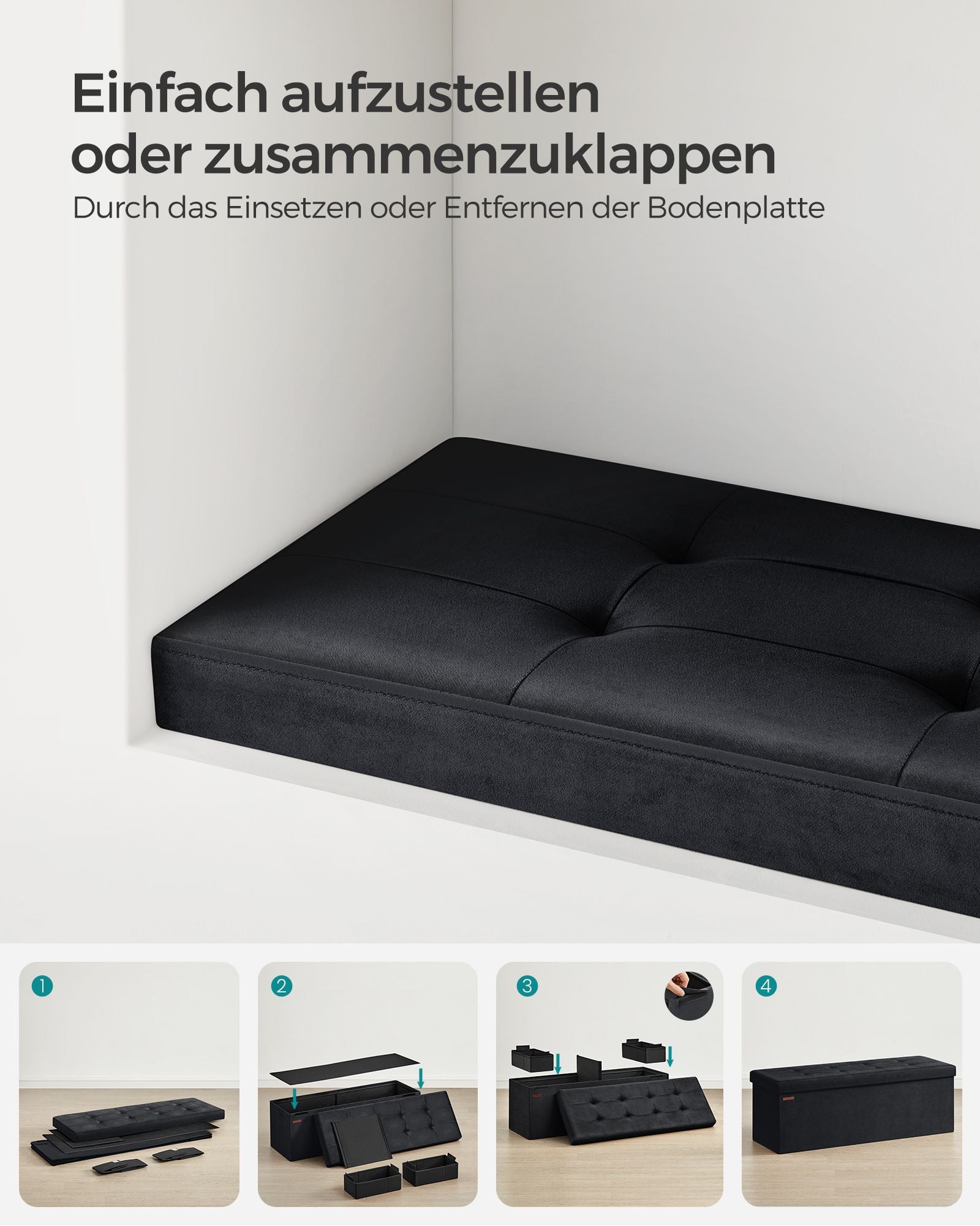 Bank - mit Speicherplatz - für einen Korridor - Tinte -Black