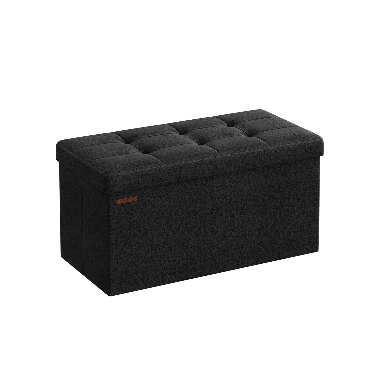 Sofa - 76 cm - faltbar mit Speicherplatz - Schwarz