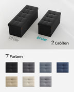 Sofa - 76 cm - faltbar mit Speicherplatz - Schwarz