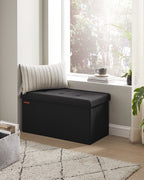 Sofa - 76 cm - faltbar mit Speicherplatz - Schwarz