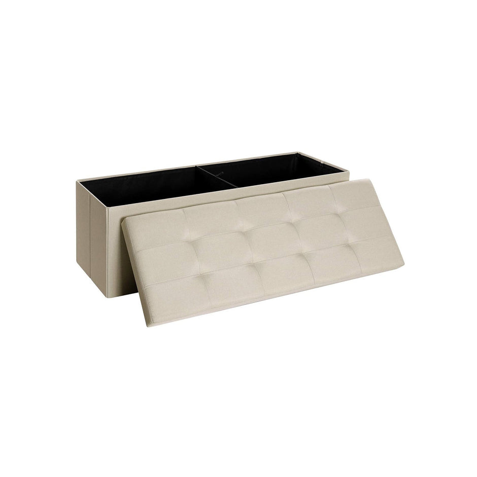 Aufbewahrungsbank - Sitzbox - faltbare - Lastkapazität 300 kg - hellgrau