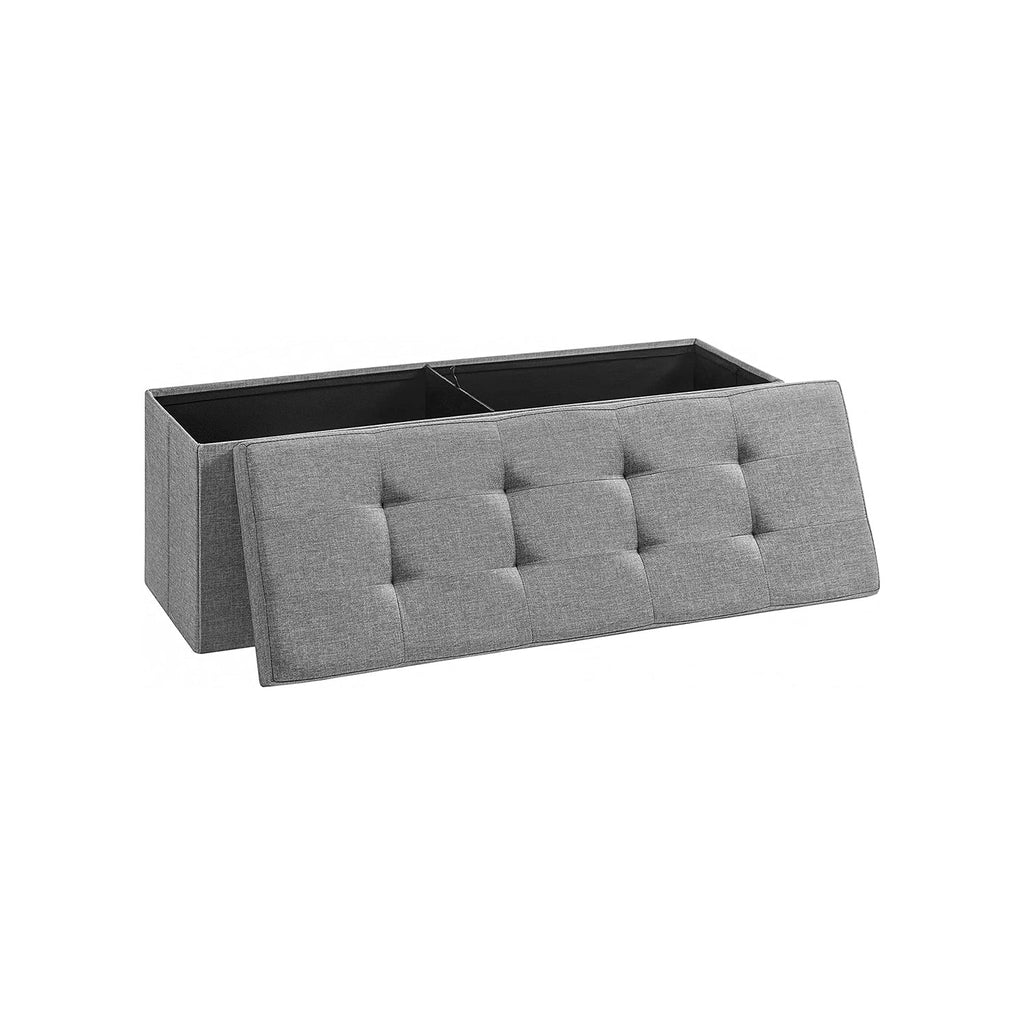 Aufbewahrungsbank - Sitzbox - faltbare - Lastkapazität 300 kg - hellgrau