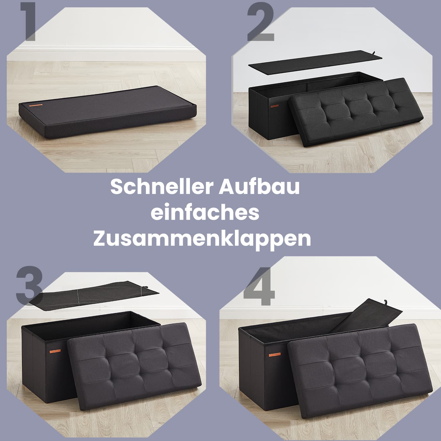 Sofa mit Stauraum - 38 x 76 x 38 cm - Sitzbox - Kompaktmodell