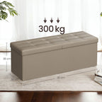 Sofa mit Stauraum - Klappsitzbox - Aufbewahrungsbox - 110 cm - grau