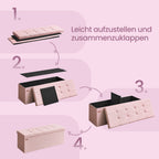 Sofa mit Stauraum - 38 x 110 x 38 cm - Sitzbox - Klappdeckel