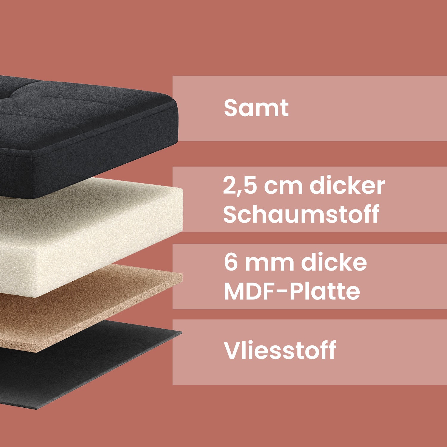 Sofa mit Stauraum - Samt -Sitzbox mit Deckel - Klappstockbox - Anthrazit
