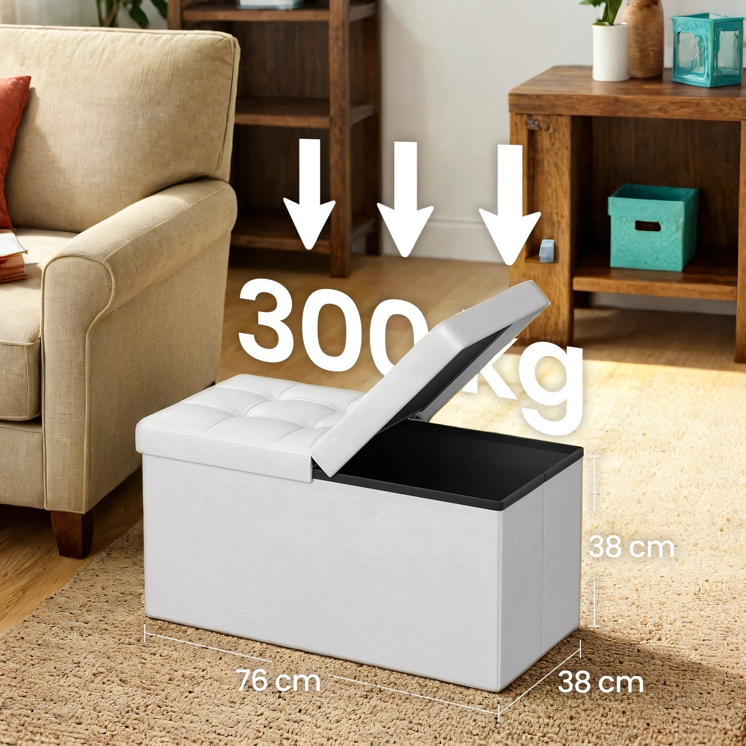 Sofa mit Stauraum - Klappsitzbox - stilvolle Aufbewahrungsbox - Dunkelgrau