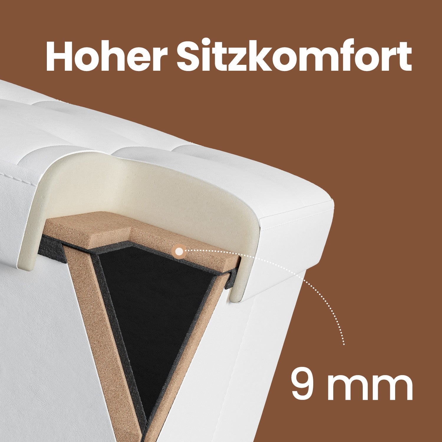 Sofa mit Stauraum - Klappsitzbox - stilvolle Aufbewahrungsbox - Dunkelgrau