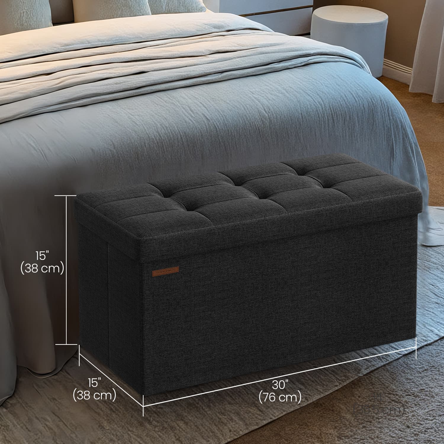 Sofa mit Stauraum - 38 x 76 x 38 cm - Sitzbox - Kompaktmodell