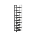 Schuhregal - Schuhschrank - mit 10 Levels - Metallrahmen - Schwarz