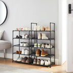 Schuhregal - Schuhschrank - mit 10 Levels - Metallrahmen - Schwarz