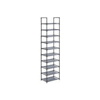 Schuhregal - Schuhschrank - mit 10 Levels - Metallrahmen - Schwarz