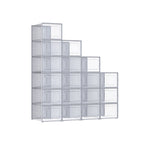 Schuhkartons - Schuhkartons - 18 Stück - transparent -grau