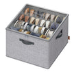 Schoenorganizer - 43 x 43 x 32 cm - voor maximaal 16 paar schoenen - verstelbare tussenschotten - stapelbaar - kleur: duifgrijs - maximum capaciteit: 18 kg