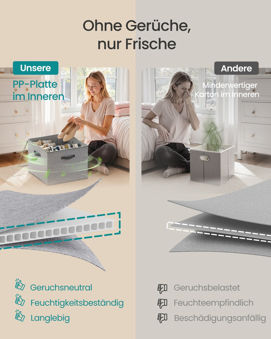 Schoenorganizer - 43 x 43 x 32 cm - tot 16 paar schoenen - verstelbare tussenschotten - duifgrijs - maximaal 18 kg per organizer