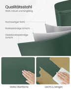 Abfallbehälter - Müll - 30 l - Metall - Abnehmbarer Behälter - Silber