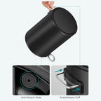 Kosmetischer Behälter - Badezimmer Trumps - Mülldose - 3 Liter - Schwarz