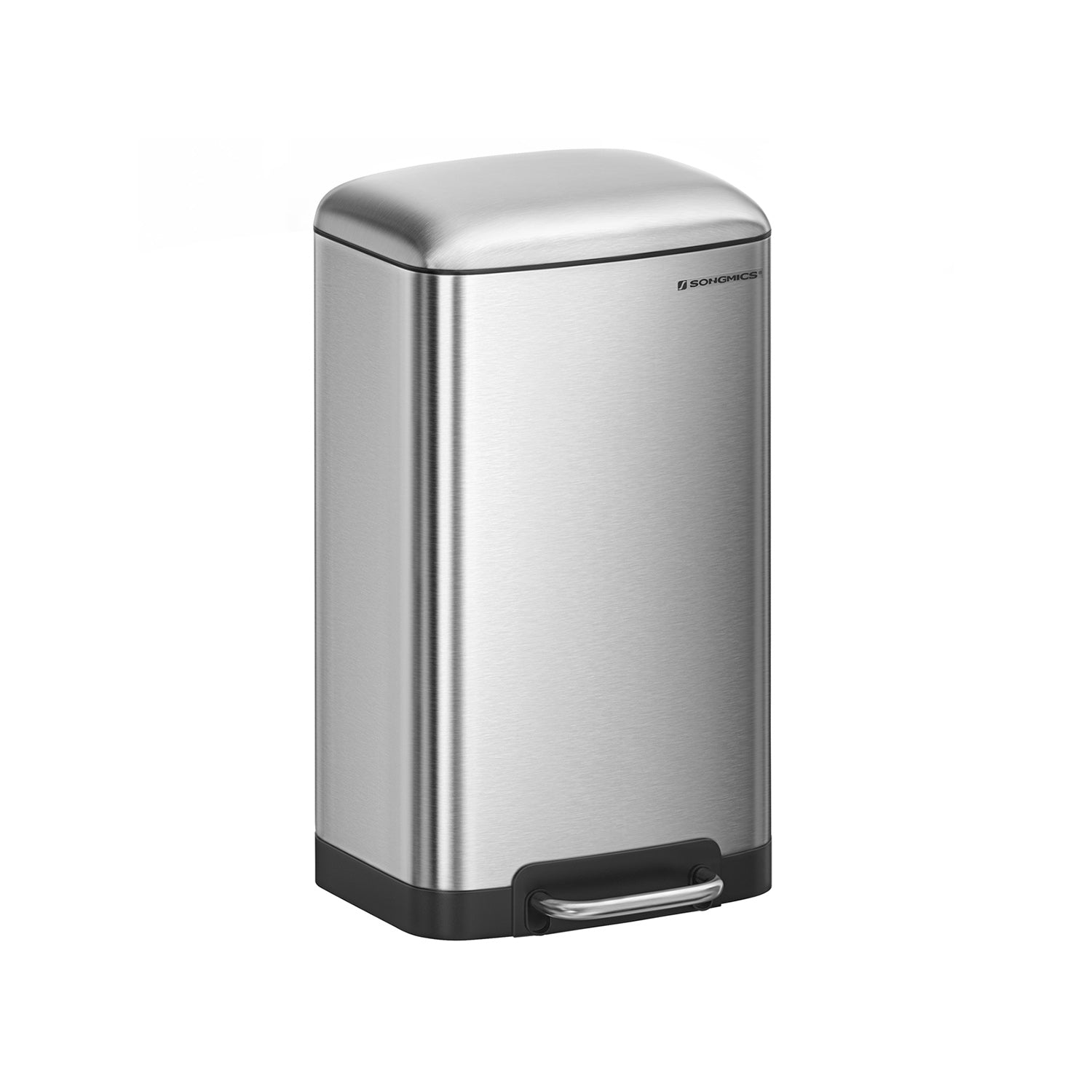 Müll - Stahlpedaleimer mit Deckel - 30 l - Weiß